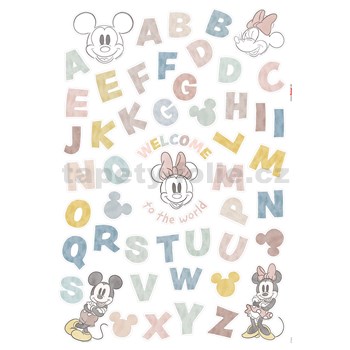 Samolepky na stenu Disney Mickey Alphabet 50 cm x 70 cm