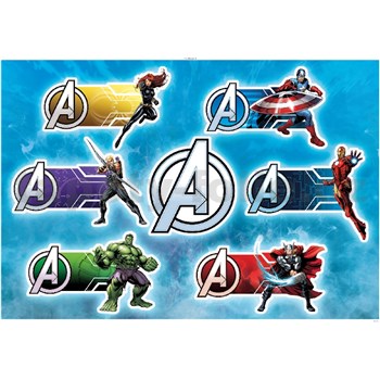 Samolepky na stenu Disney Avengers Plates 100 cm x 70 cm