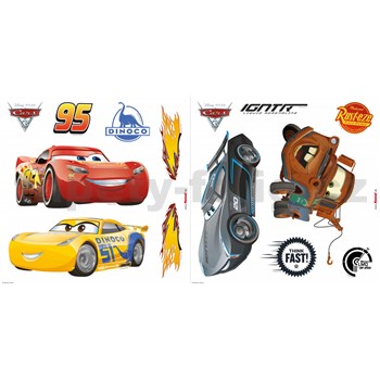 Samolepky na sklo Disney Cars 3 rozmer 31 cm x 31 cm