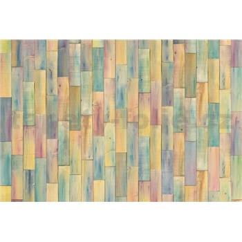 Vliesové fototapety drevené farebné obloženie rozmer 368 cm x 248 cm - POSLEDNÉ KUSY