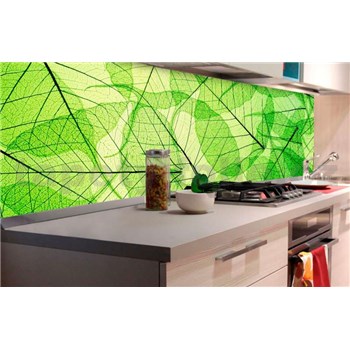 Samolepiace tapety za kuchynskú linku listové žily rozmer 180 cm x 60 cm