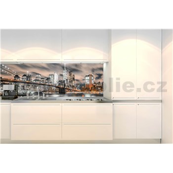 Samolepiace tapety za kuchynskú linku nočný Manhattan rozmer 180 cm x 60 cm