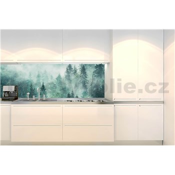 Samolepiace tapety za kuchynskú linku stromy v hmle rozmer 350 cm x 60 cm