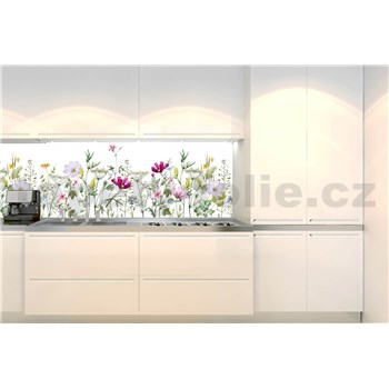 Samolepiace tapety za kuchynskú linku lučné kvety rozmer 260 cm x 60 cm