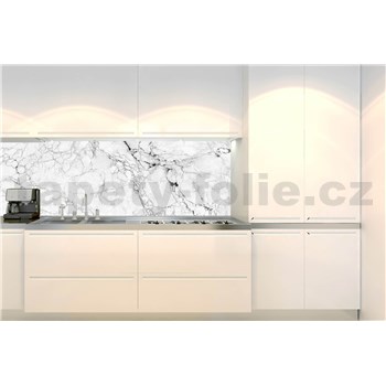 Samolepiace tapety za kuchynskú linku biely mramor rozmer 350 cm x 60 cm