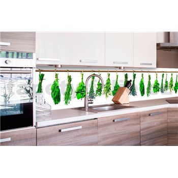 Samolepiace tapety za kuchynskú linku bylinky rozmer 260 cm x 60 cm