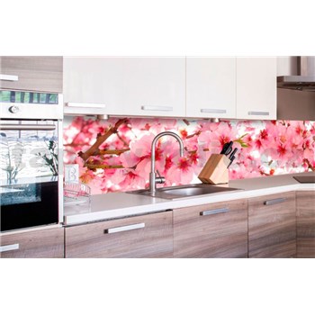 Samolepiace tapety za kuchynskú linku jabloňové kvety rozmer 260 cm x 60 cm