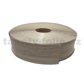 Podlahová lemovka z PVC samolepiaca drevo dub svetlý  5,3 cm x 30 m