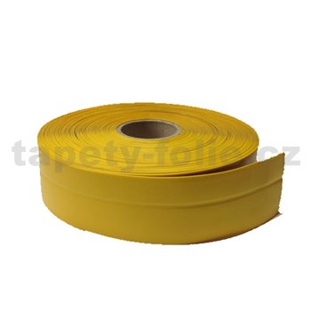 Podlahová lemovka z PVC samolepiaca žltá 5,3 cm x 25 m