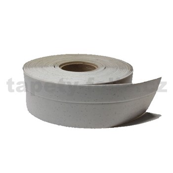 Podlahová lemovka z PVC samolepiaca biela so sivým žíhaním 5,3 cm x 25 m