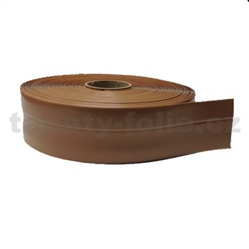 ZVYŠKOVÁ METRÁŽ - Podlahová  lemovka z PVC hnedá 5,3 cm x 40 m