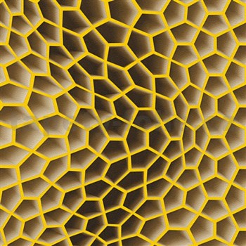 Vliesové tapety na stenu Harmony in Motion by Mac Stopa 3D plástu hnedo-oranžové - POSLEDNÉ KUSY