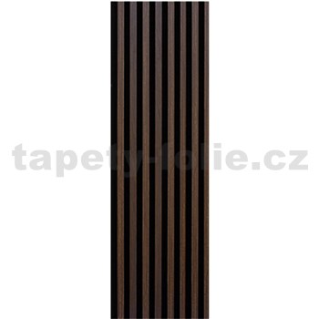 Dekoračné panely dub tmavý 3D lamely na filcovom podklade 270 x 40 cm
