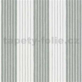 Vliesové tapety na stenu IMPOL Scandinavian Vintage pruhy sivo-biele