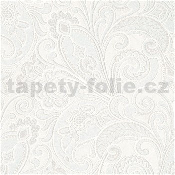 Vliesové tapety na stenu IMPOL Glamour damašek krémový na bielom podklade