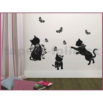 Samolepky na stenu - mačky  50 x 32 cm