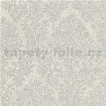 Vliesové tapety na stenu IMPOL Nomad zámocký vzor strieborný na sivom podklade