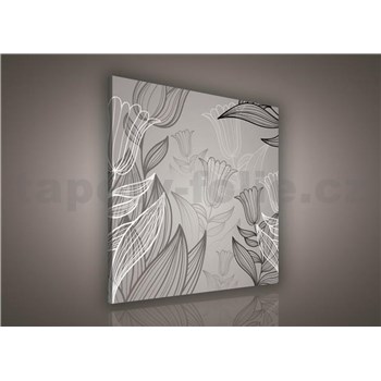 Obraz na stenu listy s tulipánmi 80 x 80 cm