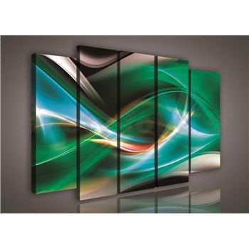 Obraz na plátne abstrakt zelený 150 x 100 cm