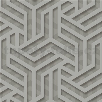 Vliesové tapety na stenu IMPOL Onyx Art-Deco tmavo strieborno-sivé