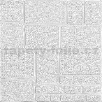 Samolepiace penové 3D panely rozmer 70 x 77 cm, kamene biele