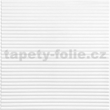 Samolepiace penové 3D panely rozmer 70 x 77 cm, 3D pruhy biele