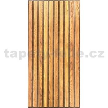 Samolepiace PVC 3D panely rozmer 60 x 30 cm, lamely hnedé