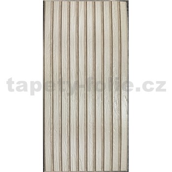 Samolepiace PVC 3D panely rozmer 60 x 30 cm, lamely béžové - POSLEDNÉ KUSY
