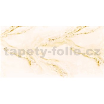 Samolepiace PVC 3D panely rozmer 60 x 30 cm, Marble biely s béžovými detailmi