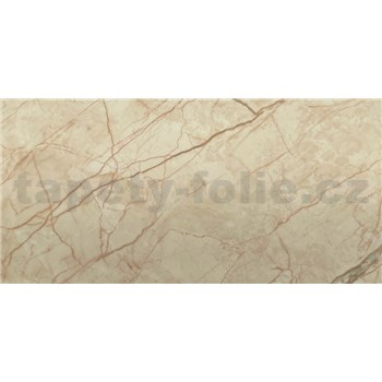 Samolepiace PVC 3D panely rozmer 60 x 30 cm, mramor béžový lesklý - AKCIA