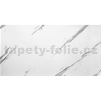 Samolepiace PVC 3D panely rozmer 60 x 30 cm, mramor bielo-čierny lesklý