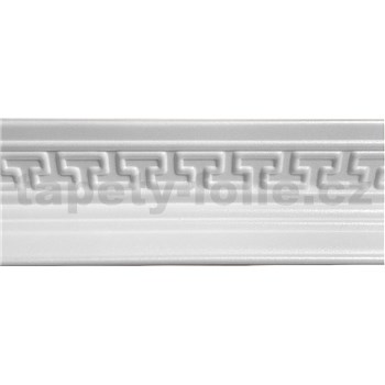 Polystyrénové dekoratívne lišty, rozmer 1000 x 50 x 90 mm, biela s gréckym kľúčom