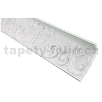 Polystyrénové dekoratívne lišty, rozmer 1000 x 88 x 4,8 mm, ornamenty biele