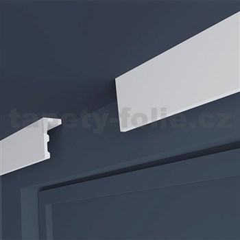 Dekoračná garnižová záclonová lišta XPS EK-1 2000 x 60 x 120 mm
