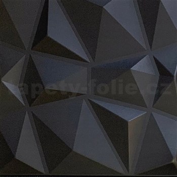 Stropné panely 3D XPS DIAMANT čierny rozmer 50 x 50 cm