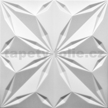 Stropné panely 3D XPS STAR biely rozmer 50 x 50 cm - POSLEDNÉ KUSY