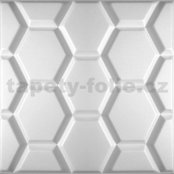 Stropné panely 3D XPS HEXAGON rozmer 50 x 50 cm