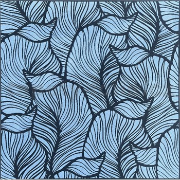 Stropné panely 3D XPS listy modré rozmer 50 x 50 cm