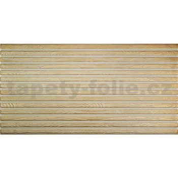 Obkladové panely 3D XPS drevený obklad zlato-béžový rozmer 100 x 50 cm - POSLEDNÉ KUSY