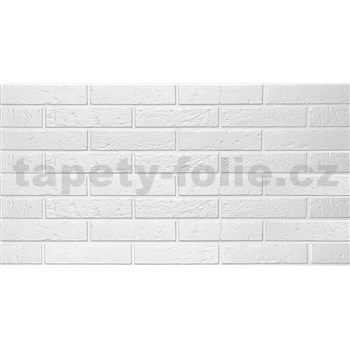 Polystyrénové obkladové panely na stenu tehla biela rozmer 100 x 50 cm