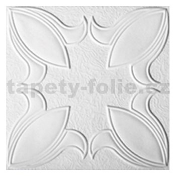 Stropné panely 3D EPS IRIS Z biely rozmer 50 x 50 cm