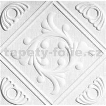 Stropné panely 3D XPS ANET S biely rozmer 50 x 50 cm