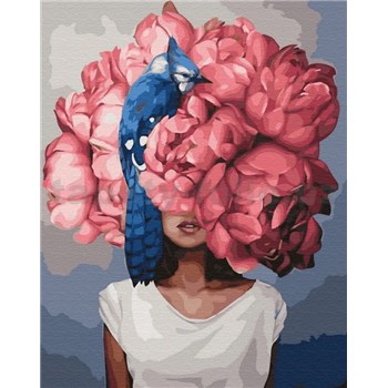 Maľovanie podľa čísel pivonky Amy Judd rozmer 40 x 50 cm