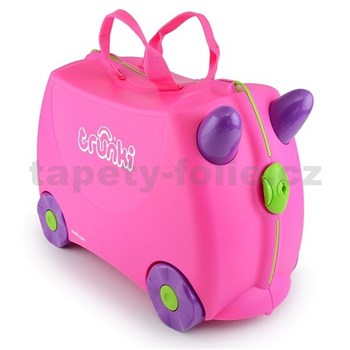 Detský kufor TRUNKI na kolieskach ružovo-fialový