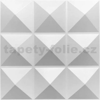 Obkladové panely 3D PVC Pyramids rozmer 500 x 500 mm, hrúbka 1 mm,