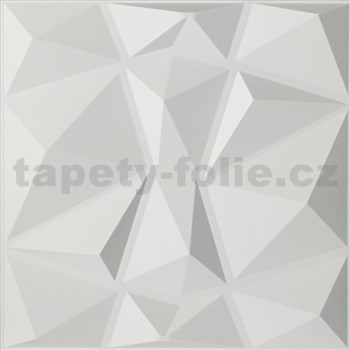 Obkladové panely 3D PVC Diamond krémový rozmer 500 x 500 mm, hrúbka 1 mm,
