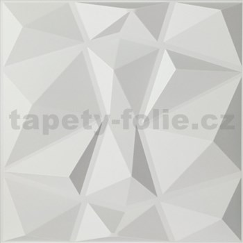 Obkladové panely 3D PVC Diamond krémový rozmer 500 x 500 mm, hrúbka 1 mm - POSLEDNÉ KUSY