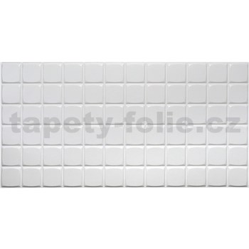 Obkladové panely 3D PVC rozmer 960 x 480 mm mozaika biela veľká