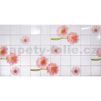 Obkladové panely 3D PVC rozmer 955 x 480 mm kvety gerbery