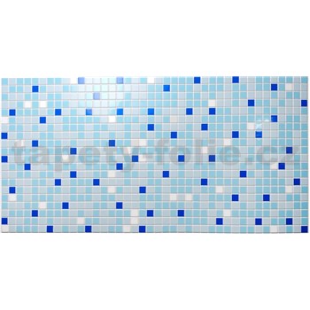 Obkladové 3D PVC panely rozmer 955 x 480 mm mozaika modrá